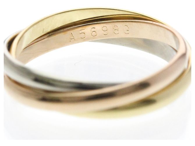 Anello Trinity Cartier in oro giallo rosa e bianco D'oro - vista 7