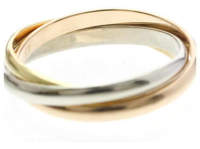 Anello Trinity Cartier in oro giallo rosa e bianco D'oro - vista 8