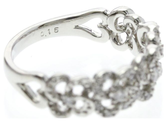 Autre Marque Vendome Aoyama Diamond Band Ring Silber - Ansicht 8