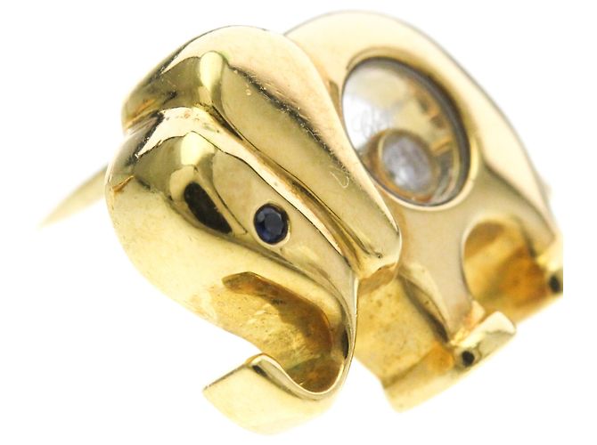 Chopard Happy Diamonds Elefanten-Brosche Golden - Ansicht 9