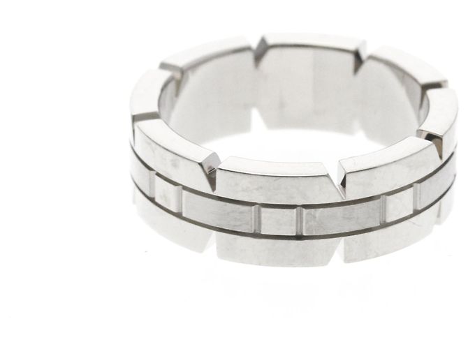 Anello Cartier Tank Française in oro bianco Argento - vista 2