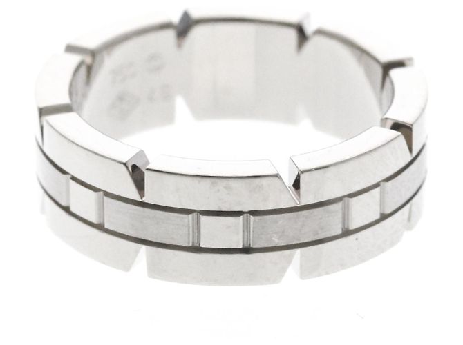 Anello Cartier Tank Française in oro bianco Argento - vista 4