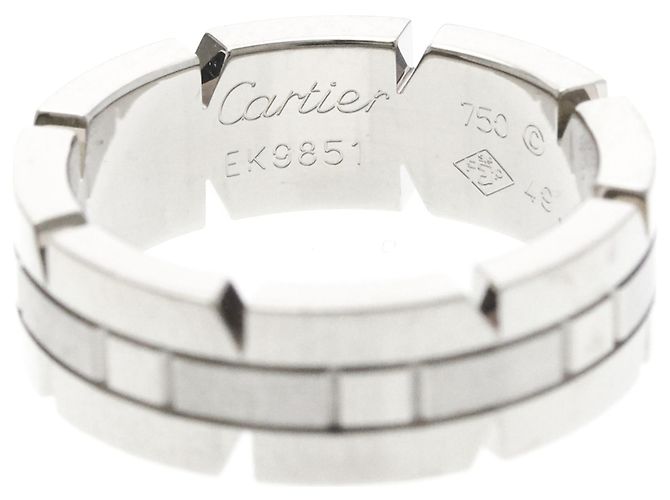 Anello Cartier Tank Française in oro bianco Argento - vista 5