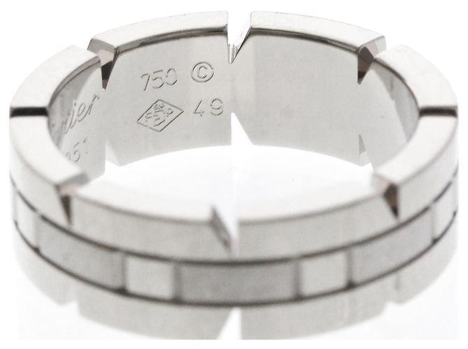 Anello Cartier Tank Française in oro bianco Argento - vista 8