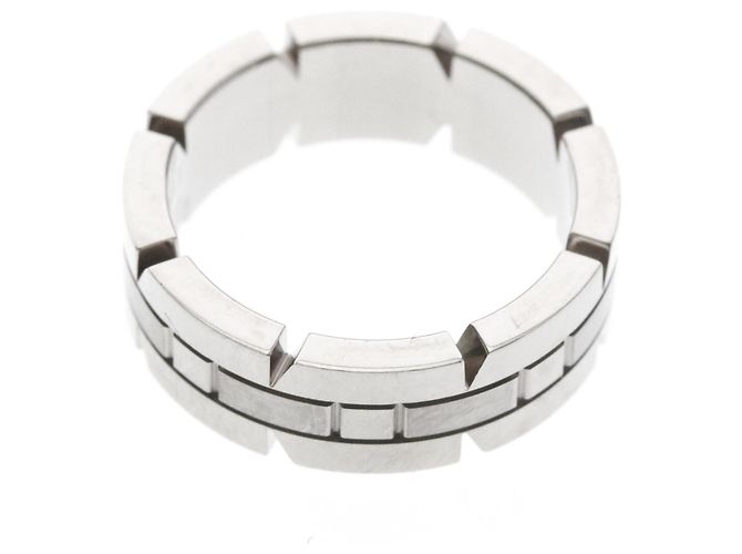 Anello Cartier Tank Française in oro bianco Argento - vista 9