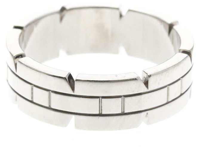 Anello Cartier Tank Française in oro bianco 18K - vista 3