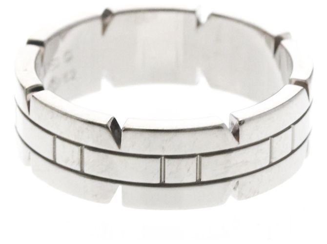 Anello Cartier Tank Française in oro bianco 18K - vista 4