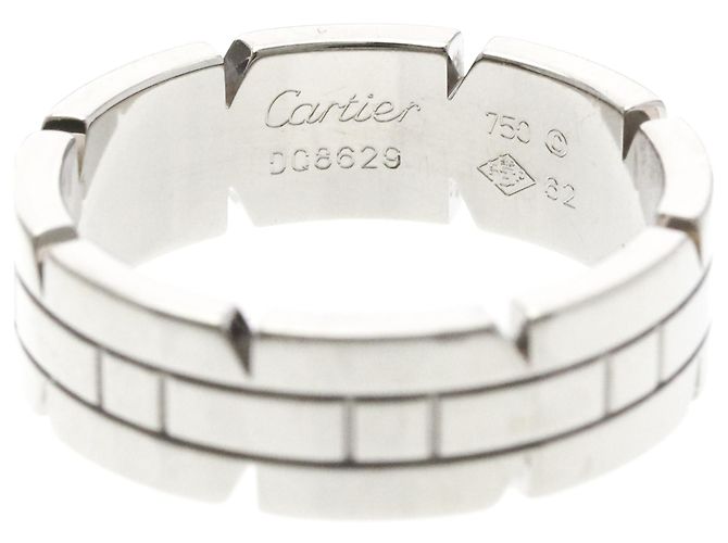 Anello Cartier Tank Française in oro bianco 18K - vista 5