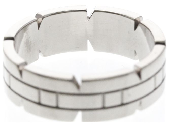 Anello Cartier Tank Française in oro bianco 18K - vista 6