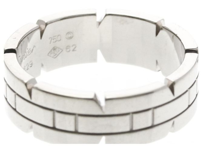 Anello Cartier Tank Française in oro bianco 18K - vista 8
