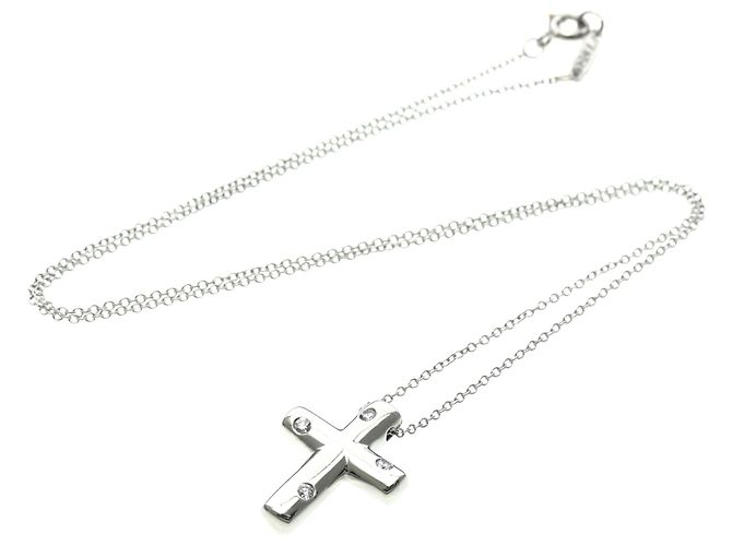 Tiffany & Co Collar Tiffany Dots Cross Plata - vista 11