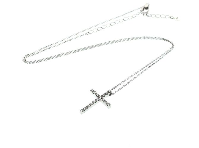 Autre Marque Collana a Croce con Diamanti Star Jewelry Argento - vista 13