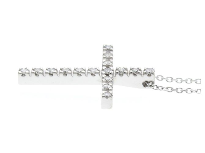 Autre Marque Collana a Croce con Diamanti Star Jewelry Argento - vista 3