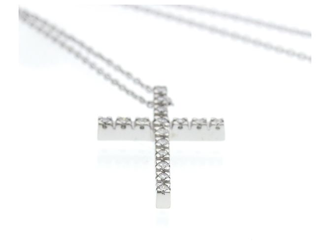 Autre Marque Collana a Croce con Diamanti Star Jewelry Argento - vista 4