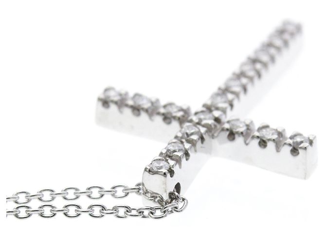 Autre Marque Collana a Croce con Diamanti Star Jewelry Argento - vista 6