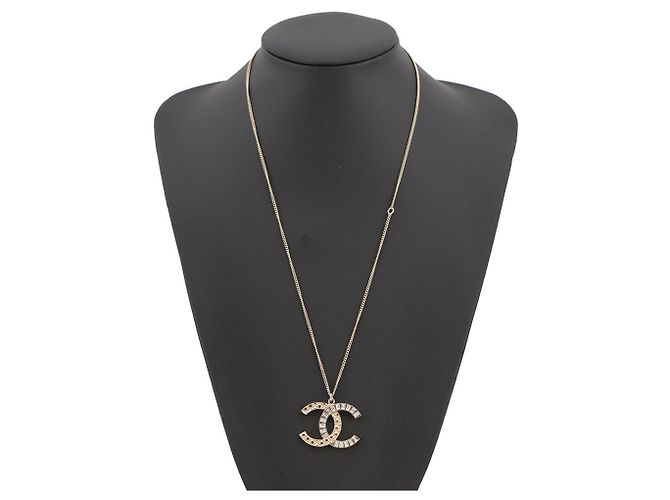 Collana Chanel Matelassé Rhinestone D'oro - vista 4
