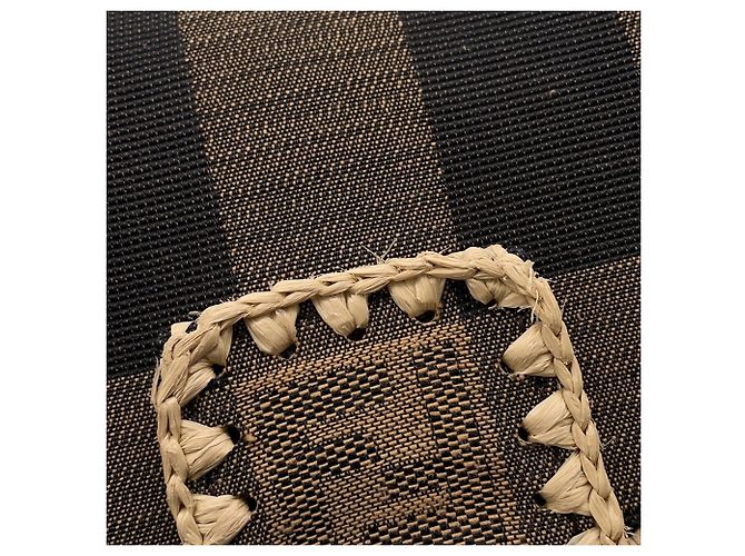 Fendi Mamma Bucket Handtasche aus Raphia-Canvas Braun - Ansicht 10