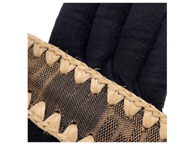 Fendi Mamma Bucket Handtasche aus Raphia-Canvas Braun - Ansicht 14
