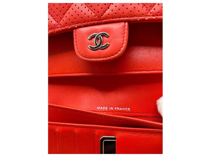Wallet On Chain Chanel Rouge Gesteppte Ledergeldbörse Rot - Ansicht 10