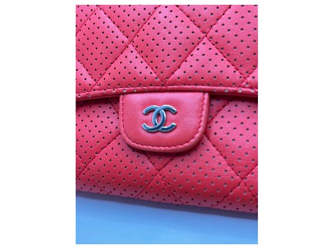 Wallet On Chain Chanel Rouge Gesteppte Ledergeldbörse Rot - Ansicht 15