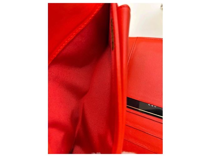 Wallet On Chain Chanel Rouge Gesteppte Ledergeldbörse Rot - Ansicht 6