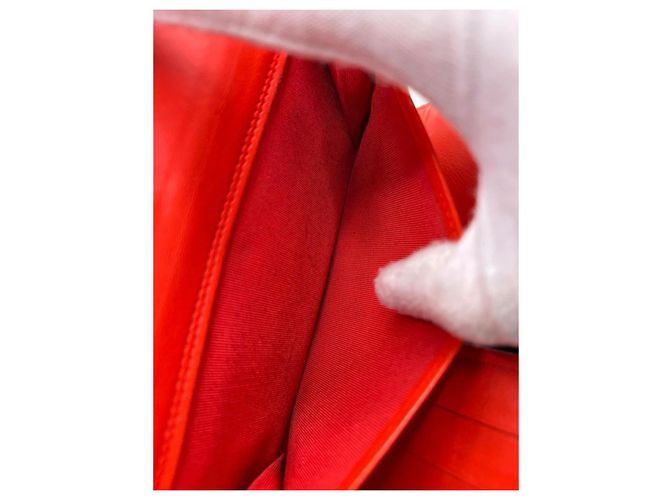 Wallet On Chain Chanel Rouge Gesteppte Ledergeldbörse Rot - Ansicht 7