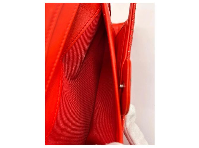 Wallet On Chain Chanel Rouge Gesteppte Ledergeldbörse Rot - Ansicht 8