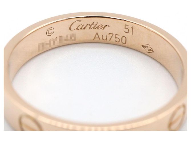 Anello Mini Love di Cartier in oro rosa 18K D'oro - vista 3