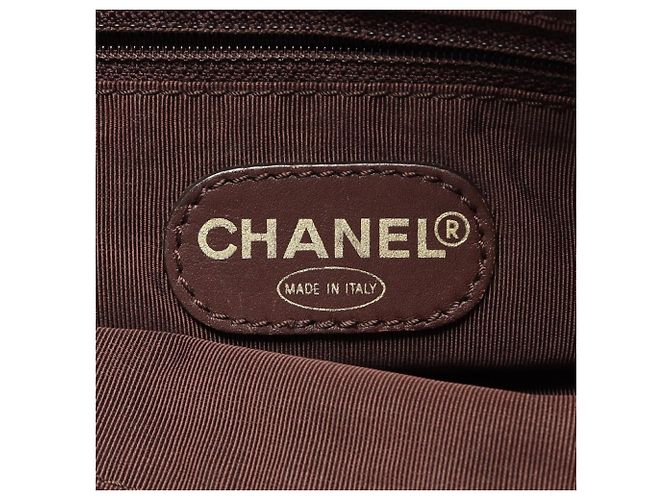 Borsa Tote Chanel Coco Mark Marrone Blu navy - vista 4