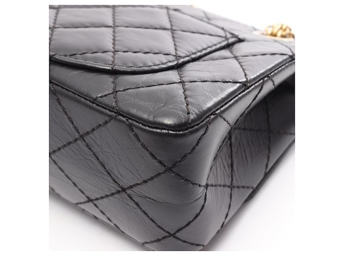 Timeless Borsa a Spalla Chanel 2.55 Mini Matelassé in Pelle Nero - vista 10