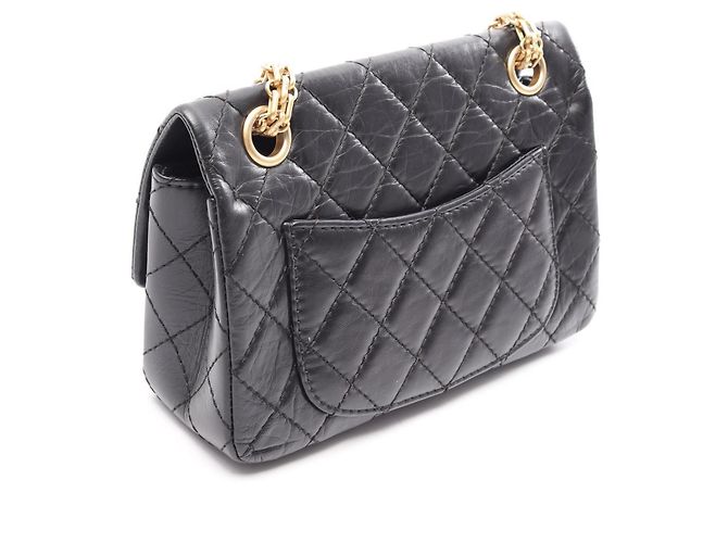 Timeless Borsa a Spalla Chanel 2.55 Mini Matelassé in Pelle Nero - vista 2
