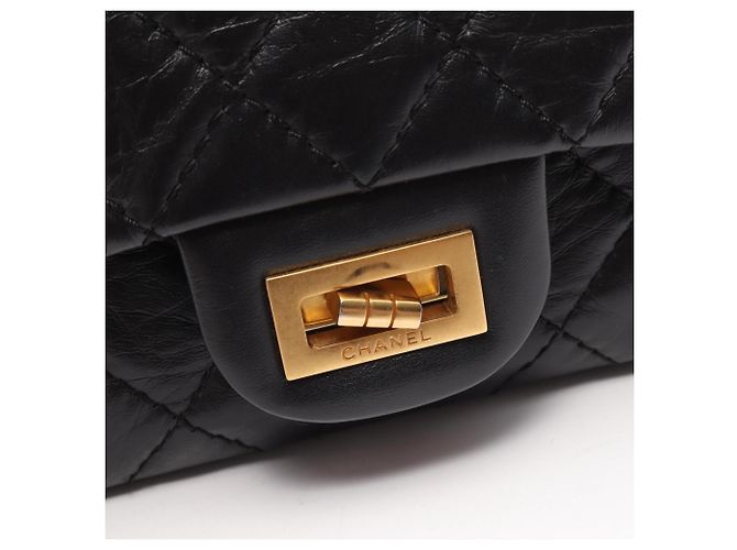 Timeless Borsa a Spalla Chanel 2.55 Mini Matelassé in Pelle Nero - vista 9
