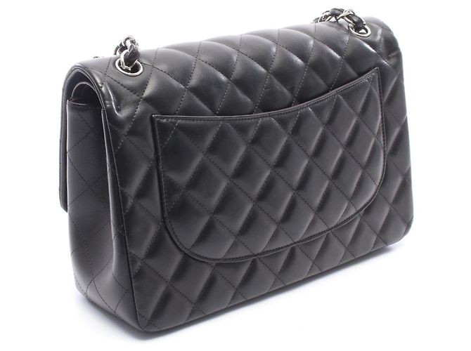 Borsa a tracolla Chanel Large Matelassé Double Flap Nero - vista 2