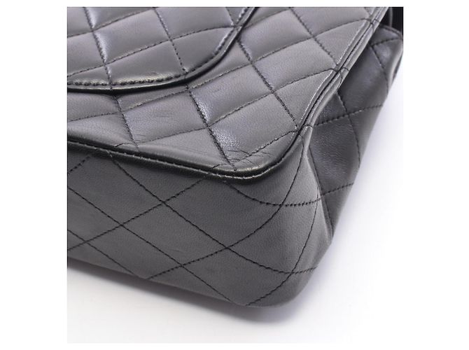 Borsa a Spalla Chanel Matelassé Double Flap Nero - vista 10