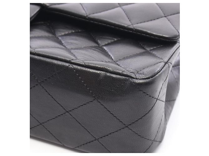 Borsa a Spalla Chanel Matelassé Double Flap Nero - vista 8