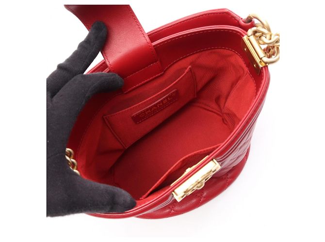 Borsa a tracolla 2-Way Chanel Boy Rosso - vista 3