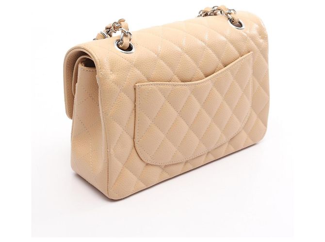 Borsa a tracolla Chanel Matelassé Double Flap Beige - vista 2