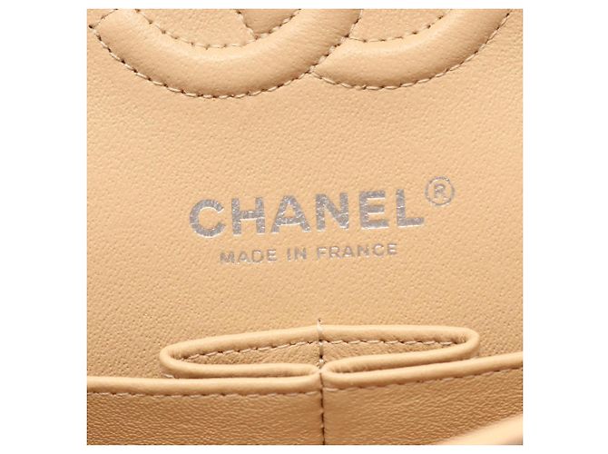 Borsa a tracolla Chanel Matelassé Double Flap Beige - vista 4