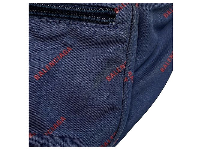 Borsa a tracolla Balenciaga Explorer Rosso Blu navy - vista 10
