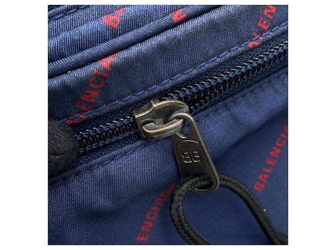 Borsa a tracolla Balenciaga Explorer Rosso Blu navy - vista 12