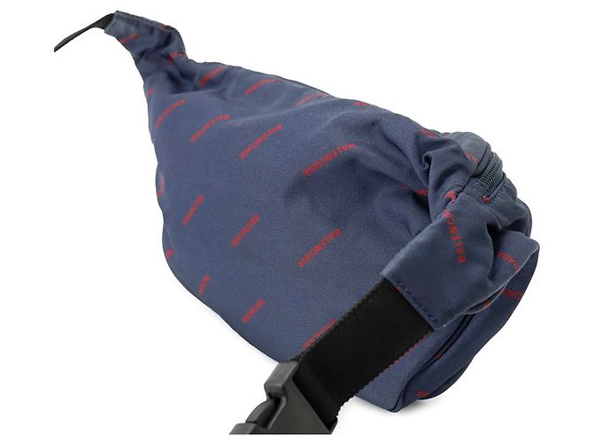 Borsa a tracolla Balenciaga Explorer Rosso Blu navy - vista 3
