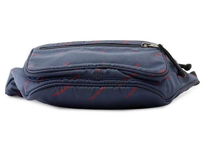 Borsa a tracolla Balenciaga Explorer Rosso Blu navy - vista 4