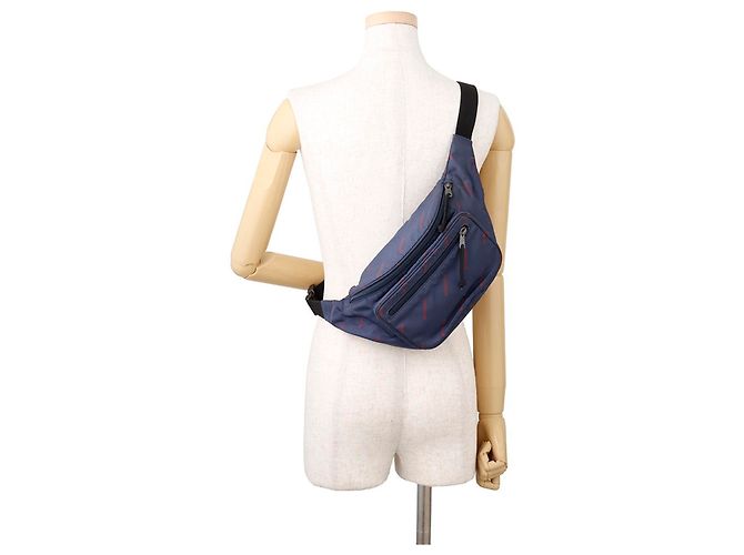 Borsa a tracolla Balenciaga Explorer Rosso Blu navy - vista 5