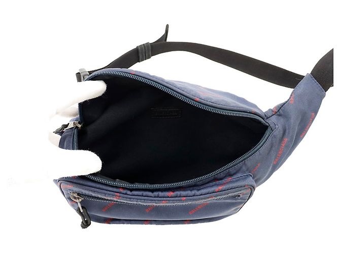 Borsa a tracolla Balenciaga Explorer Rosso Blu navy - vista 6