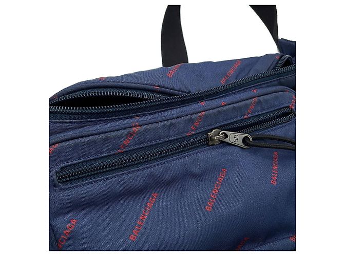 Borsa a tracolla Balenciaga Explorer Rosso Blu navy - vista 7