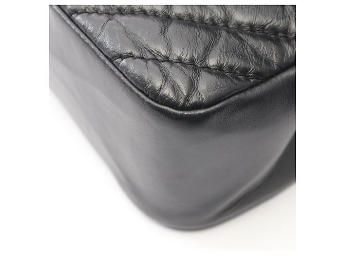Borsa Chanel Mademoiselle V-stitch Top Handle 2-Way Shoulder Bag Nero - vista 6