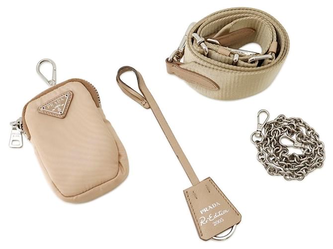 Borsa a Spalla Prada Re-Edition 2005 Beige - vista 19