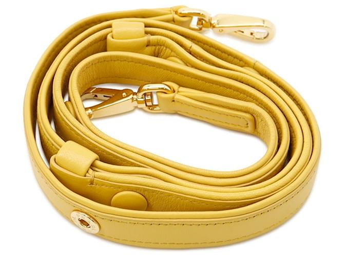 Mini borsa a mano in pelle Triangle Prada Giallo - vista 16