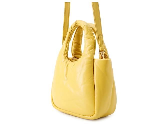 Mini borsa a mano in pelle Triangle Prada Giallo - vista 2