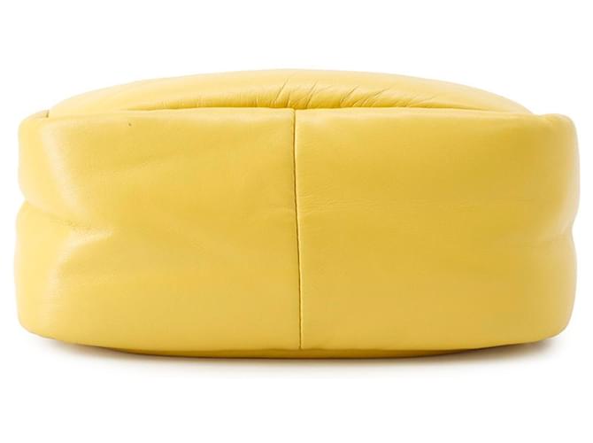 Mini borsa a mano in pelle Triangle Prada Giallo - vista 3